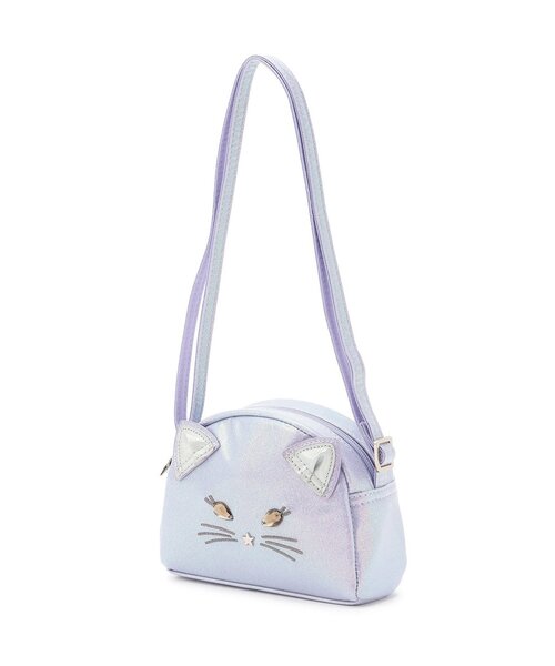 ANNA SUI mini(アナスイ・ミニ)の「ネコキラキラショルダーバッグ(ショルダーバッグ・キッズ・サックスブルー/ラベンダー・F)」の2枚目の写真