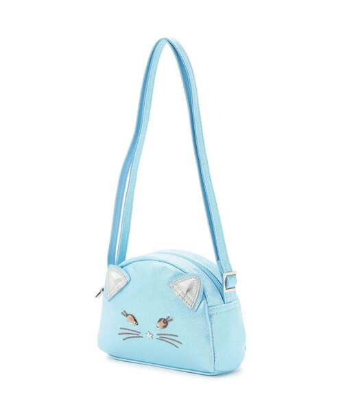 ANNA SUI mini(アナスイ・ミニ)の「ネコキラキラショルダーバッグ(ショルダーバッグ・キッズ・サックスブルー/ラベンダー・F)」の1枚目の写真