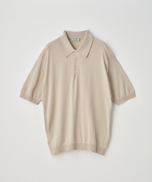 JOHN SMEDLEY(ジョンスメドレー)の「半袖コットンニットクラシックポロシャツ(ポロシャツ・メンズ・ベージュ系その他4・S/M/XL)」の2枚目の写真