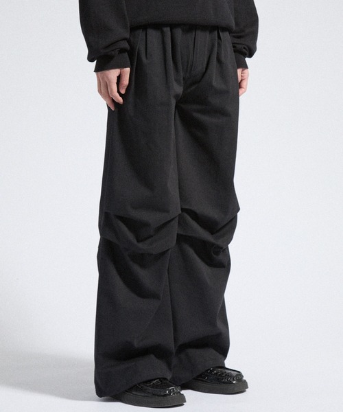 Parts Lab.】Herringbone Tuck Volume Pants / ヘリンボーンタック