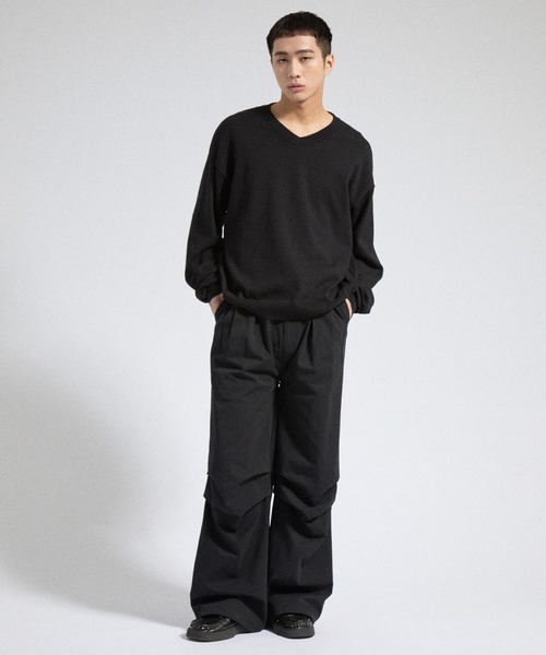 Parts Lab.（パーツラボ）の「【Parts Lab.】Herringbone Tuck Volume Pants / ヘリンボーンタックボリュームパンツ（その他パンツ・メンズ・ブラウン/ブラック・S/M/L）」の17枚目の写真