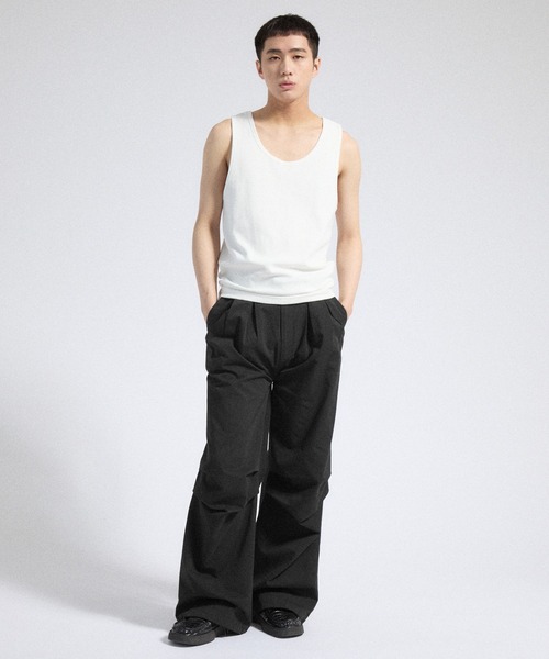Parts Lab.（パーツラボ）の「【Parts Lab.】Herringbone Tuck Volume Pants / ヘリンボーンタックボリュームパンツ（その他パンツ・メンズ・ブラウン/ブラック・S/M/L）」の20枚目の写真