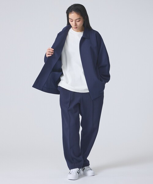 FORTUNA HOMME（フォルトゥナオム）の「【FORTUNA/フォルトゥナ】NobuttonLightJK/ノーボタンライトジャケット/ユニセックス/【WEB限定】（ブルゾン・メンズ・ネイビー/ブラック・M/L）」の5枚目の写真