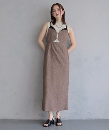 【&g'aime 】シワ加工キャミワンピース Wrinkle-Textured Cami Dress