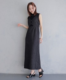 【&g'aime 】シワ加工キャミワンピース Wrinkle-Textured Cami Dress