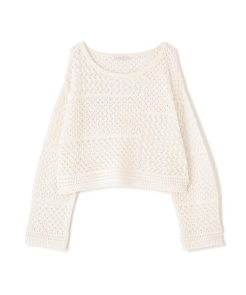 PROPORTION BODY DRESSING(プロポーションボディドレッシング)の「透かし編みボックスニット / 1216170300(ニット/セーター・レディース・ホワイト系その他/ピンク/パープル・FREE)」の18枚目の写真