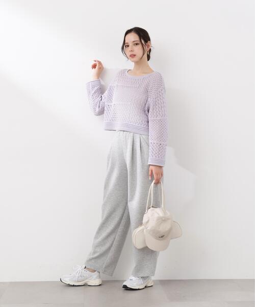 PROPORTION BODY DRESSING(プロポーションボディドレッシング)の「透かし編みボックスニット / 1216170300(ニット/セーター・レディース・ホワイト系その他/ピンク/パープル・FREE)」の20枚目の写真