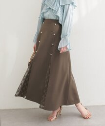 natural couture | レース切り替えフレアスカート(スカート)