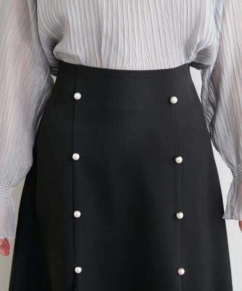 natural couture（ナチュラルクチュール）の「レース切り替えフレアスカート（スカート・レディース・ブラウン/ミント/ブラック/アイボリー・FREE）」の18枚目の写真