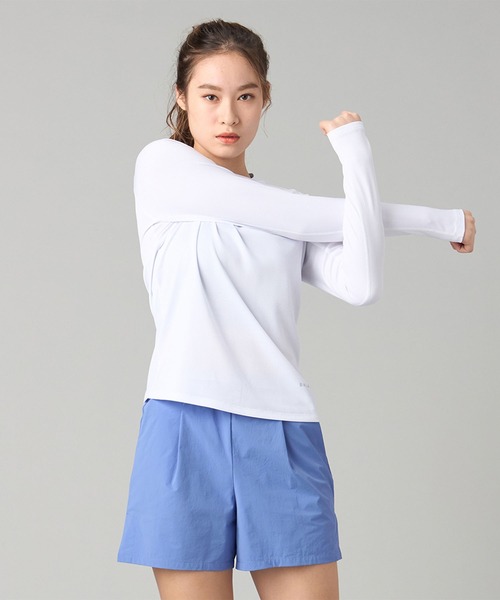 Chacott(チャコット)の「ランナーズロングスリーブTシャツ(Tシャツ/カットソー・レディース・ホワイト・M)」の1枚目の写真