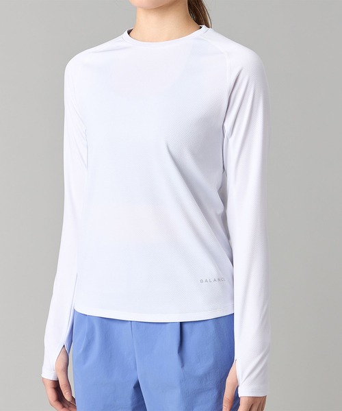 Chacott(チャコット)の「ランナーズロングスリーブTシャツ(Tシャツ/カットソー・レディース・ホワイト・M)」の6枚目の写真