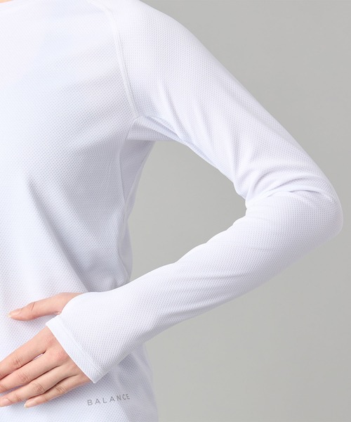 Chacott(チャコット)の「ランナーズロングスリーブTシャツ(Tシャツ/カットソー・レディース・ホワイト・M)」の8枚目の写真