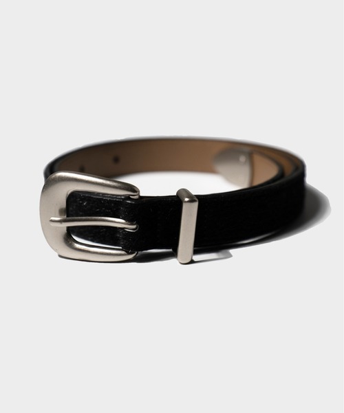 CAMPHOR WOOD(カンファーウッド)の「VEGAN HARAKO WESTERN BELT / ヴィーガンハラコウエスタンベルト(ベルト・メンズ・ブラック/ダークブラウン・フリー)」の1枚目の写真