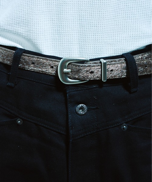 CAMPHOR WOOD(カンファーウッド)の「VEGAN HARAKO WESTERN BELT / ヴィーガンハラコウエスタンベルト(ベルト・メンズ・ブラック/ダークブラウン・フリー)」の12枚目の写真