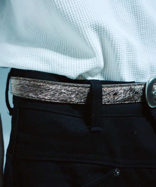 CAMPHOR WOOD(カンファーウッド)の「VEGAN HARAKO WESTERN BELT / ヴィーガンハラコウエスタンベルト(ベルト・メンズ・ブラック/ダークブラウン・フリー)」の14枚目の写真