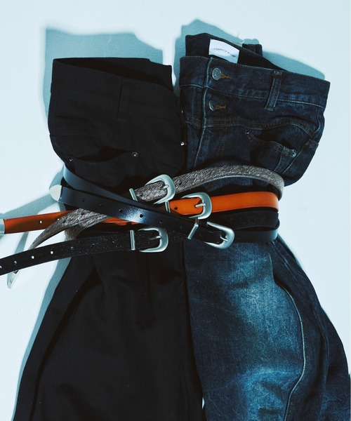 CAMPHOR WOOD(カンファーウッド)の「VEGAN HARAKO WESTERN BELT / ヴィーガンハラコウエスタンベルト(ベルト・メンズ・ブラック/ダークブラウン・フリー)」の18枚目の写真