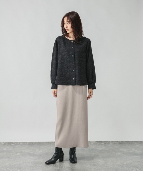 GLOBAL WORK（グローバルワーク）の「ジャガード2WAYブラウス/601068（シャツ/ブラウス・レディース・ブラック/ピンク系その他/ホワイト・LARGE/MEDIUM）」の8枚目の写真