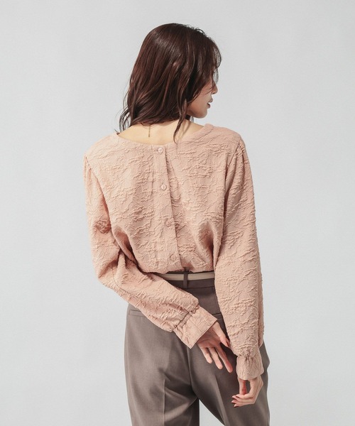 GLOBAL WORK（グローバルワーク）の「ジャガード2WAYブラウス/601068（シャツ/ブラウス・レディース・ブラック/ピンク系その他/ホワイト・LARGE/MEDIUM）」の15枚目の写真