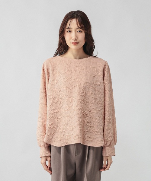 GLOBAL WORK（グローバルワーク）の「ジャガード2WAYブラウス/601068（シャツ/ブラウス・レディース・ブラック/ピンク系その他/ホワイト・LARGE/MEDIUM）」の16枚目の写真