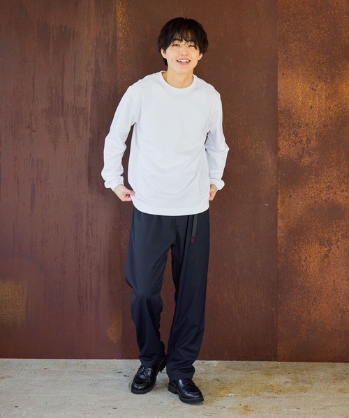 GLOBAL WORK(グローバルワーク)の「マイニチタキノウクルー/長袖/601208(Tシャツ/カットソー・メンズ・グレイッシュベージュ/オフホワイト・LARGE/MEDIUM/SMALL/X-LARGE)」の3枚目の写真