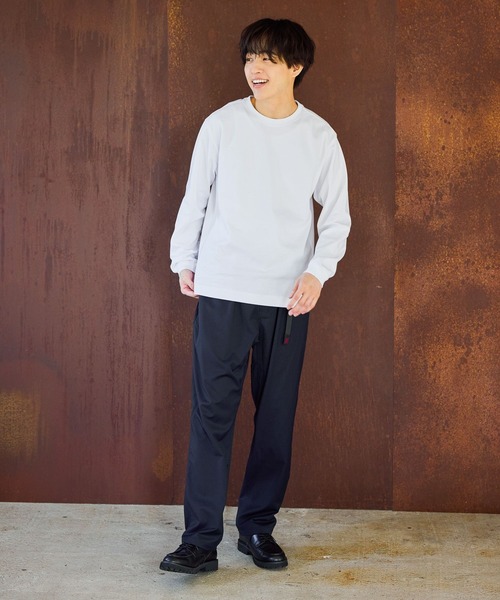 GLOBAL WORK(グローバルワーク)の「マイニチタキノウクルー/長袖/601208(Tシャツ/カットソー・メンズ・グレイッシュベージュ/オフホワイト・LARGE/MEDIUM/SMALL/X-LARGE)」の4枚目の写真