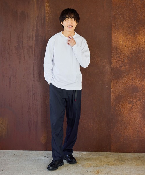 GLOBAL WORK(グローバルワーク)の「マイニチタキノウクルー/長袖/601208(Tシャツ/カットソー・メンズ・グレイッシュベージュ/オフホワイト・LARGE/MEDIUM/SMALL/X-LARGE)」の5枚目の写真