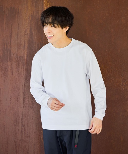 GLOBAL WORK(グローバルワーク)の「マイニチタキノウクルー/長袖/601208(Tシャツ/カットソー・メンズ・グレイッシュベージュ/オフホワイト・LARGE/MEDIUM/SMALL/X-LARGE)」の6枚目の写真