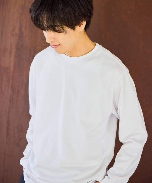 GLOBAL WORK(グローバルワーク)の「マイニチタキノウクルー/長袖/601208(Tシャツ/カットソー・メンズ・グレイッシュベージュ/オフホワイト・LARGE/MEDIUM/SMALL/X-LARGE)」の9枚目の写真