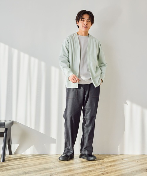 GLOBAL WORK(グローバルワーク)の「マイニチタキノウクルー/長袖/601208(Tシャツ/カットソー・メンズ・グレイッシュベージュ/オフホワイト・LARGE/MEDIUM/SMALL/X-LARGE)」の12枚目の写真