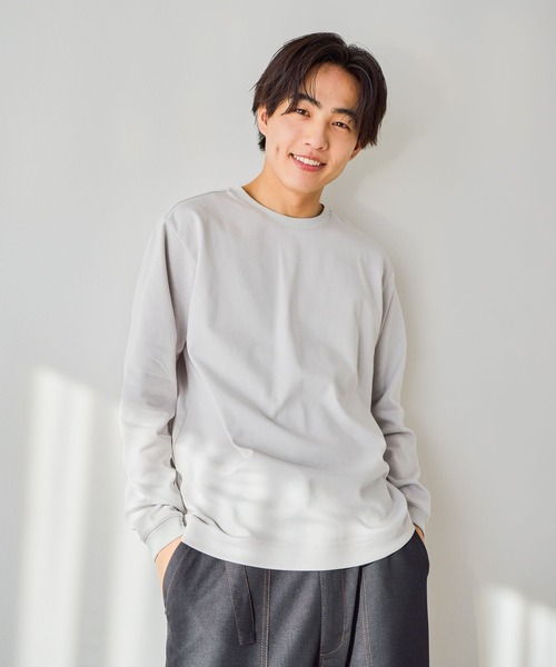 GLOBAL WORK(グローバルワーク)の「マイニチタキノウクルー/長袖/601208(Tシャツ/カットソー・メンズ・グレイッシュベージュ/オフホワイト・LARGE/MEDIUM/SMALL/X-LARGE)」の14枚目の写真