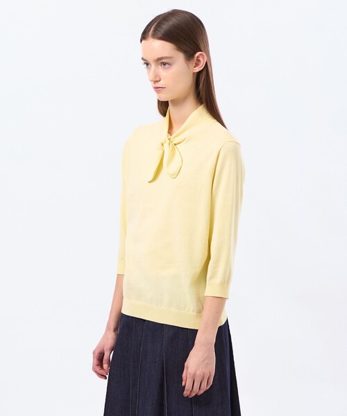 MACKINTOSH PHILOSOPHY（ﾏｯｷﾝﾄｯｼｭ ﾌｨﾛｿﾌｨｰ）の「リボンタイニット（ニット/セーター・レディース・ライトイエロー/ブルー系その他2/ベージュ系その他・38）」の8枚目の写真