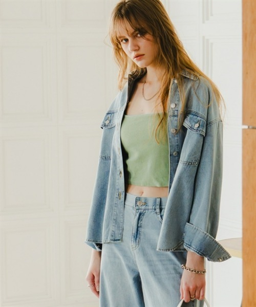 Maison INNESS（メゾンアイネス）の「【ZOZO限定】【i Deni】6.7ozデニムセットアップ（はっ水）（セットアップ・レディース・ネイビー/ブルー/サックスブルー・LL/L/M/S/3L）」の2枚目の写真