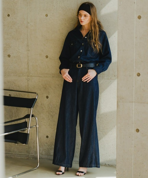 Maison INNESS（メゾンアイネス）の「【i Deni】6.7ozデニムセットアップ（はっ水）（セットアップ・レディース・ネイビー・LL/L/M/S/3L）」の16枚目の写真