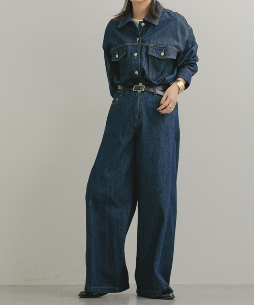 Maison INNESS（メゾンアイネス）の「【i Deni】6.7ozデニムセットアップ（はっ水）（セットアップ・レディース・ネイビー・LL/L/M/S/3L）」の18枚目の写真