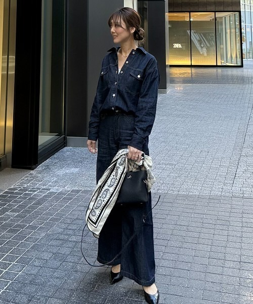 Maison INNESS（メゾンアイネス）の「【i Deni】6.7ozデニムセットアップ（はっ水）（セットアップ・レディース・ネイビー・LL/L/M/S/3L）」の21枚目の写真