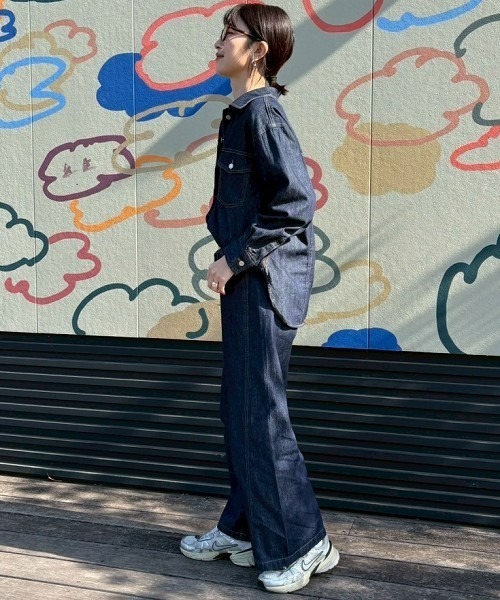 Maison INNESS（メゾンアイネス）の「【i Deni】6.7ozデニムセットアップ（はっ水）（セットアップ・レディース・ネイビー・LL/L/M/S/3L）」の22枚目の写真