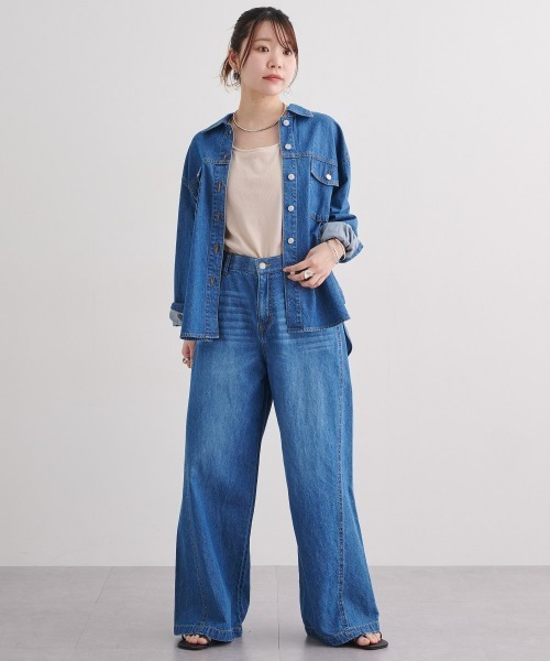 Duccia Grimani シルクシフォントップス　他2点　セットアップ セール】【ZOZO限定】【i Deni】6.7ozデニムセットアップ（はっ水