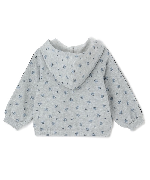 petit main(プティマイン)の「【リンク/防花粉】花柄ジップパーカー(パーカー・キッズ・アイボリー/トップグレー・80cm/130cm/120cm/100cm/110cm/90cm)」の7枚目の写真