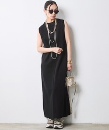 CHIC STYLE | 綿100％タンクトップニットロングワンピース＜大きいサイズ有＞シックスタイル(ワンピース)