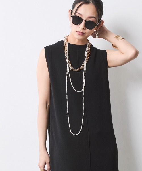 CHIC STYLE(シックスタイル)の「綿100%タンクトップニットロングワンピース<大きいサイズ有>シックスタイル(ワンピース・レディース・ベージュ系/ブラック・LL/3L/4L/5L/M/L)」の10枚目の写真