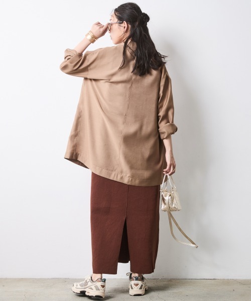 CHIC STYLE(シックスタイル)の「綿100%タンクトップニットロングワンピース<大きいサイズ有>シックスタイル(ワンピース・レディース・ベージュ系/ブラック・LL/3L/4L/5L/M/L)」の22枚目の写真