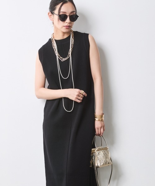 CHIC STYLE(シックスタイル)の「綿100%タンクトップニットロングワンピース<大きいサイズ有>シックスタイル(ワンピース・レディース・ベージュ系/ブラック・LL/3L/4L/5L/M/L)」の20枚目の写真