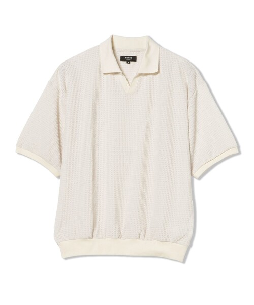 BEAMS HEART(ビームスハート)の「メッシュ スキッパー ポロシャツ(ポロシャツ・メンズ・ブラック/ホワイト系その他5・LARGE/MEDIUM/SMALL)」の12枚目の写真