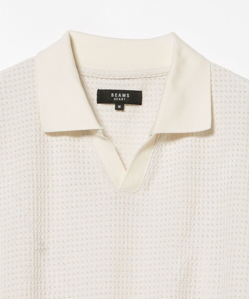 BEAMS HEART(ビームスハート)の「メッシュ スキッパー ポロシャツ(ポロシャツ・メンズ・ブラック/ホワイト系その他5・LARGE/MEDIUM/SMALL)」の13枚目の写真