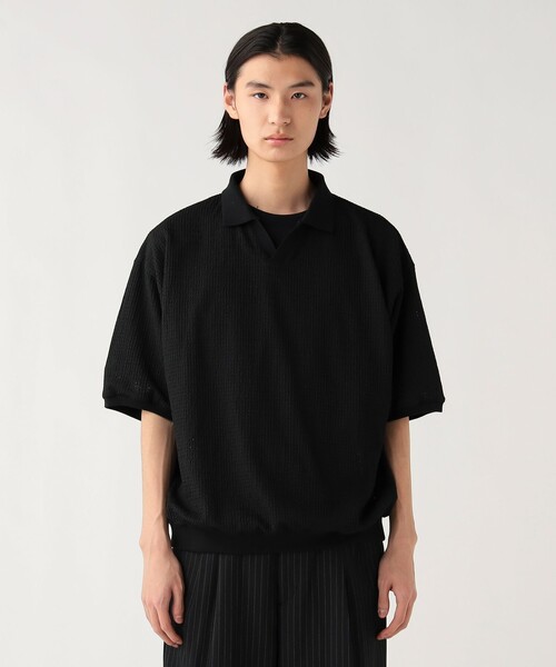 BEAMS HEART(ビームスハート)の「メッシュ スキッパー ポロシャツ(ポロシャツ・メンズ・ブラック/ホワイト系その他5・LARGE/MEDIUM/SMALL)」の20枚目の写真