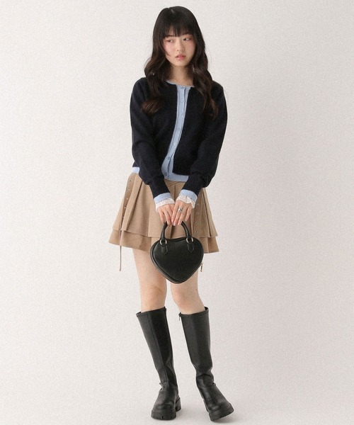 セール】アイレットプリーツミニスカート 656649（スカート）｜Heather