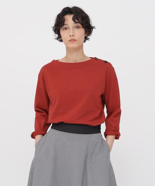 MARGARET HOWELL(マーガレットハウエル)の「TOUGH COTTON JERSEY(Tシャツ/カットソー・レディース・ブラック/レッド・2)」の2枚目の写真