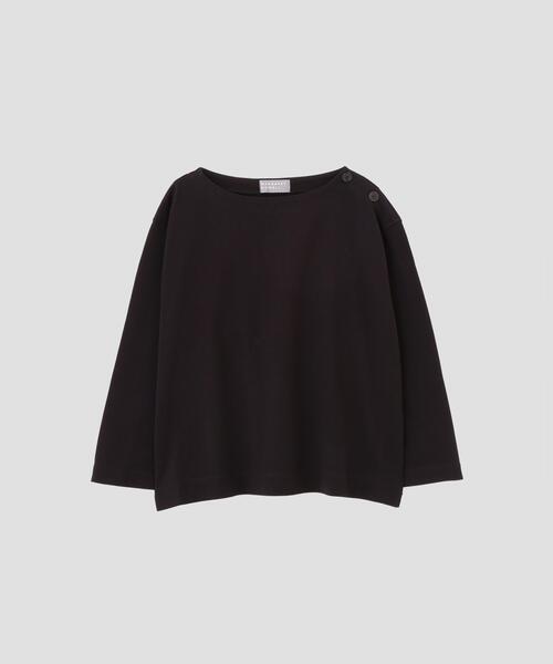 MARGARET HOWELL(マーガレットハウエル)の「TOUGH COTTON JERSEY(Tシャツ/カットソー・レディース・ブラック/レッド・2)」の4枚目の写真