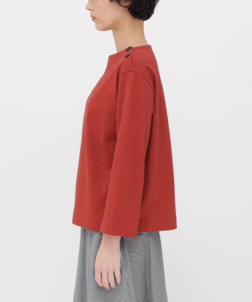 MARGARET HOWELL(マーガレットハウエル)の「TOUGH COTTON JERSEY(Tシャツ/カットソー・レディース・ブラック/レッド・2)」の10枚目の写真