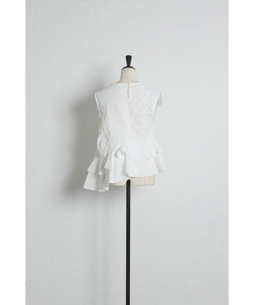 ARVELLIA(アルベリア)の「ASYMMETRIC CASCADE TOP(シャツ/ブラウス・レディース・ホワイト/ピンク・M)」の19枚目の写真
